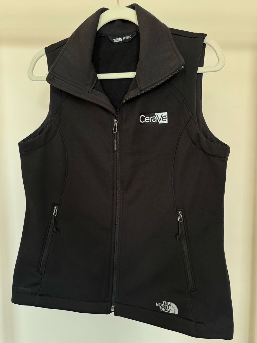 The North Face Women's Black Softshell Vest with CeraVe Logo